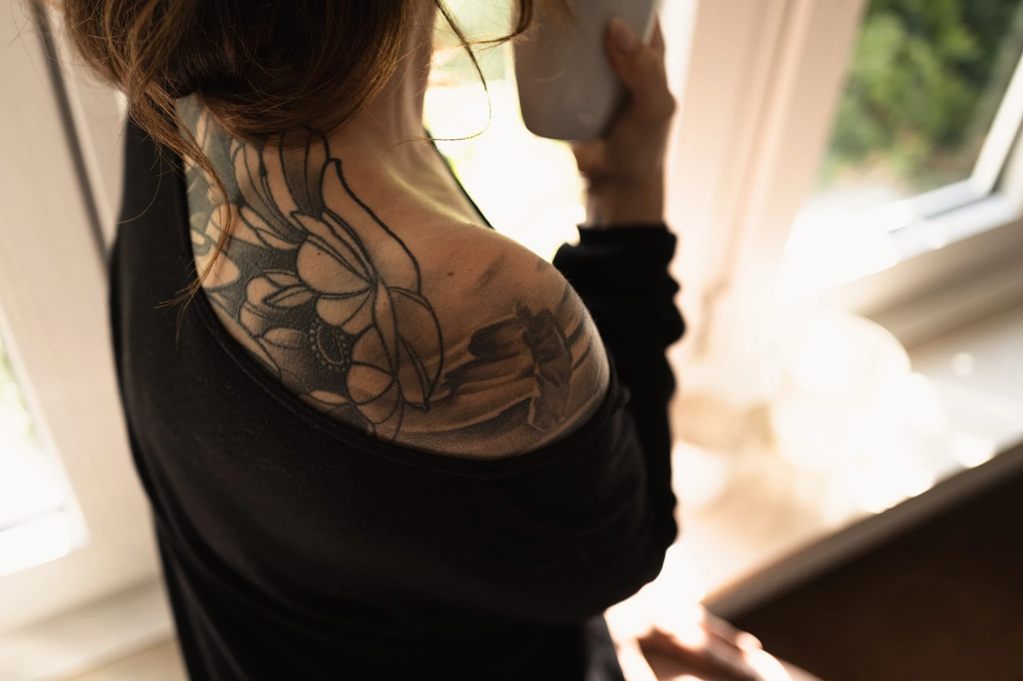Julia bei ihrem Boudoir-Shooting zuhause